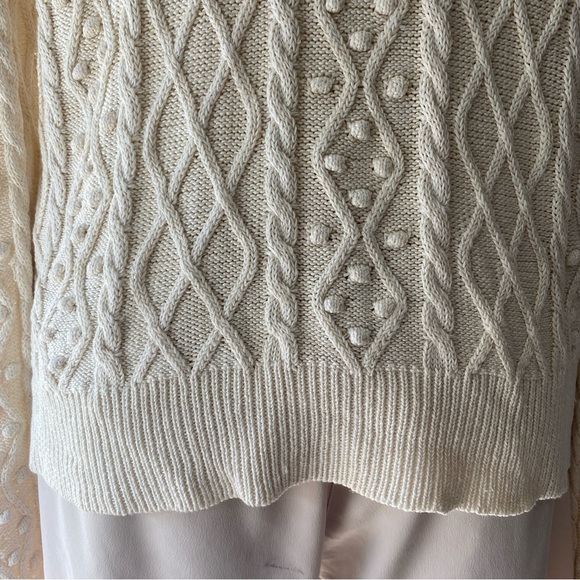 Loulou Studio Vilm Silk Linen Blend Cable Knit Cardigan - XS - Picture 9 of 15